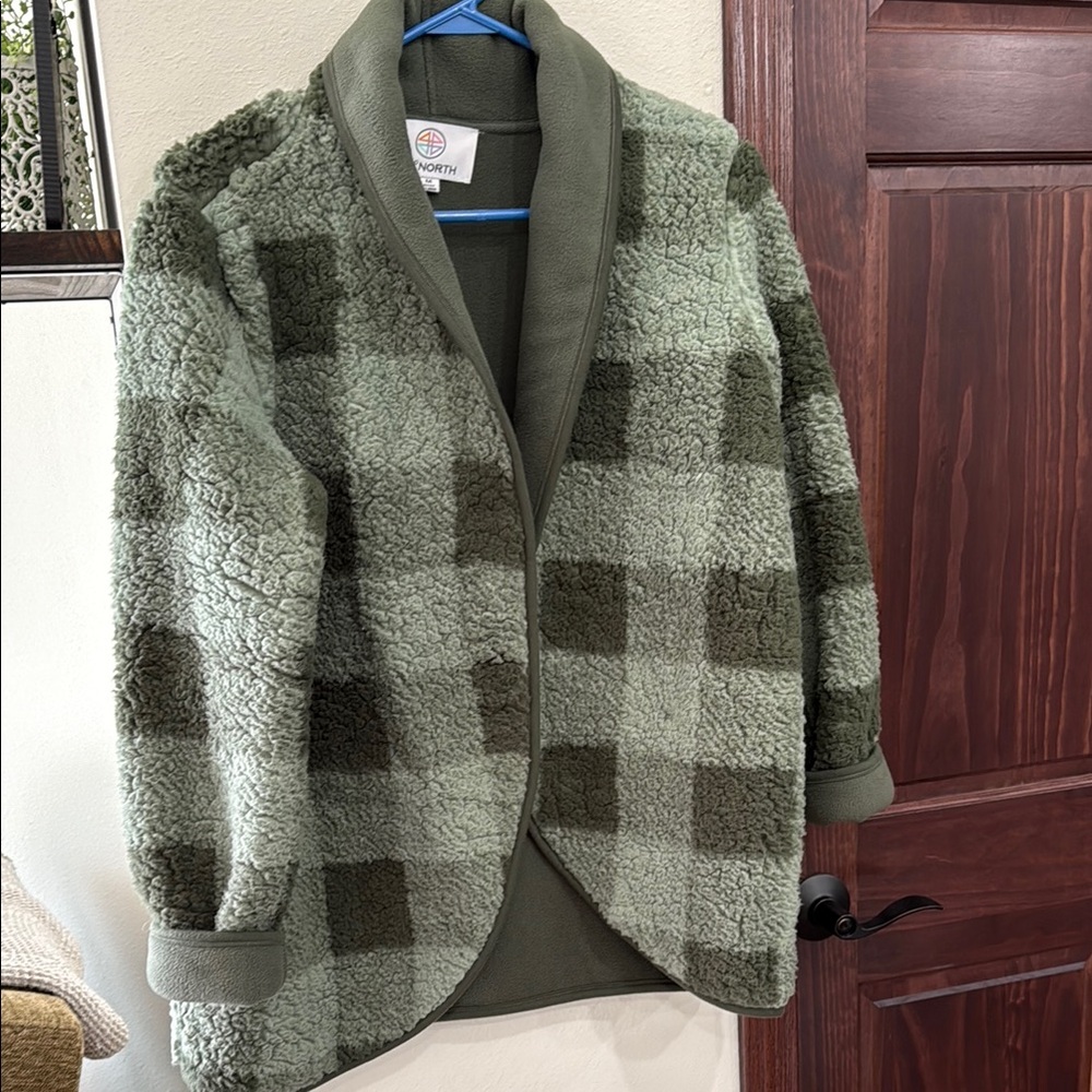 Cozy Green Plaid Women's Jacket